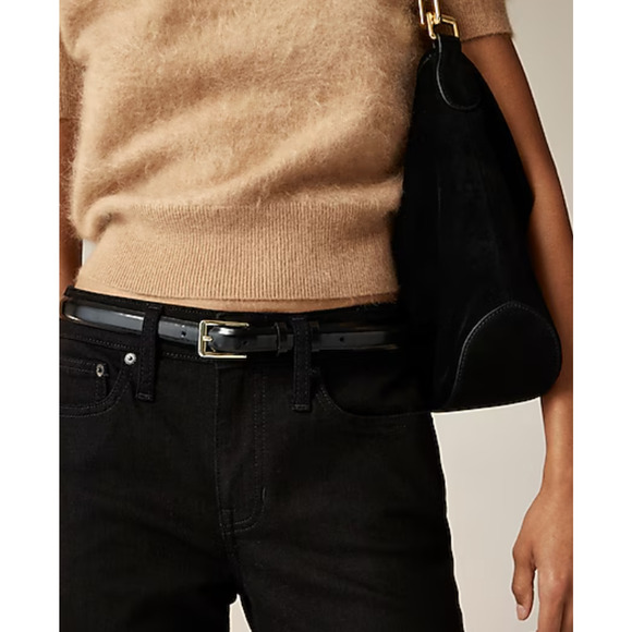 NWT J Crew Denim Trouser 28 Black 1996 Semi Stretch Jeans Women's Wide Leg - Picture 4 of 5